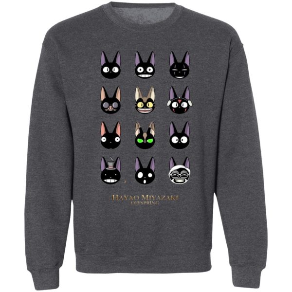 Kiki's Delivery Service Anime - Jiji Hayao Miyazaki Off Spring Sweatshirt-Apparel, Kiki's Delivery Service, Kiki's Delivery Service Anime, Sweatshirt