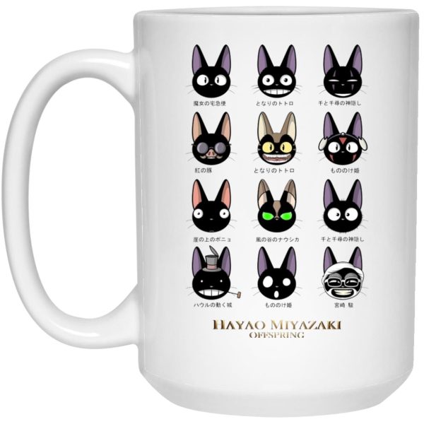 Kiki's Delivery Service Movie - Jiji Hayao Miyazaki Off Spring Mug-House Decor, Kiki's Delivery Service, Kiki's Delivery Service Movie, Mug