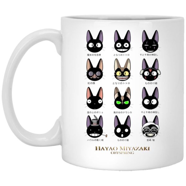 Kiki's Delivery Service Movie - Jiji Hayao Miyazaki Off Spring Mug-House Decor, Kiki's Delivery Service, Kiki's Delivery Service Movie, Mug