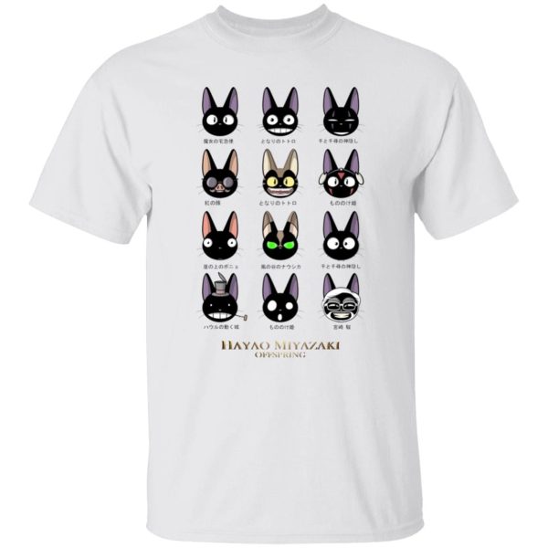 Kiki's Delivery Service Japanese - Jiji Hayao Miyazaki Off Spring T Shirt-Apparel, Kiki's Delivery Service, Kiki's Delivery Service Japanese, Tshirt