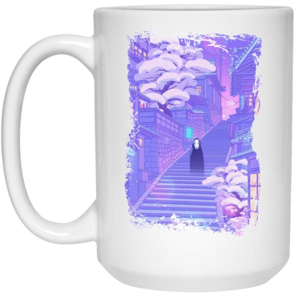 How Long Is Spirited Away - Spirited Away Kaonashi in the Sunset Mug-House Decor, How Long Is Spirited Away, kaonashi, Mug, no face, Spirited Away