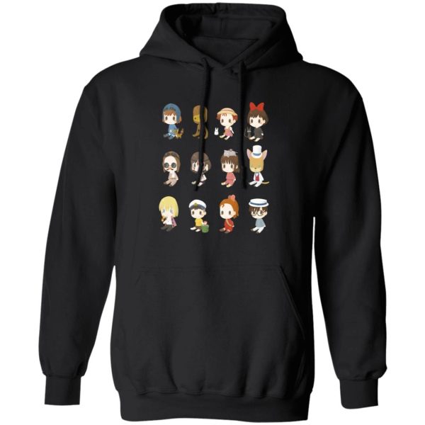 My Neighbour Totoro Cast - Ghibli Characters Cute Collection Hoodie-Apparel, Hoodie, Howl's Moving Castle, Kiki's Delivery Service, My Neighbor Totoro, My Neighbour Totoro Cast, princess mononoke, Spirited Away