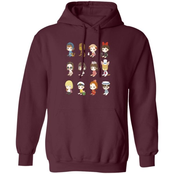 My Neighbour Totoro Cast - Ghibli Characters Cute Collection Hoodie-Apparel, Hoodie, Howl's Moving Castle, Kiki's Delivery Service, My Neighbor Totoro, My Neighbour Totoro Cast, princess mononoke, Spirited Away