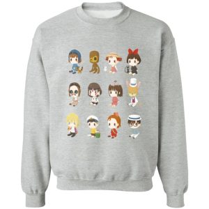 My Neighbor Totoro Poster - Ghibli Characters Cute Collection Sweatshirt-Apparel, Howl's Moving Castle, Kiki's Delivery Service, My Neighbor Totoro, My Neighbor Totoro Poster, princess mononoke, Spirited Away, Sweatshirt