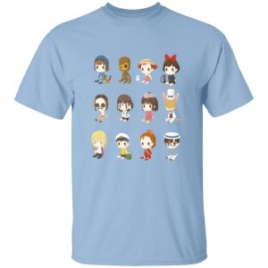 My Neighbor Totoro Film - Ghibli Characters Cute Collection T Shirt-Apparel, Howl's Moving Castle, Kiki's Delivery Service, My Neighbor Totoro, My Neighbor Totoro Film, princess mononoke, Spirited Away, Tshirt