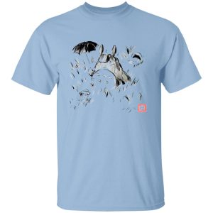 Totoro Tattoo - Totoro And The Girls Ink Painting T Shirt-Apparel, My Neighbor Totoro, Totoro Tattoo, Tshirt