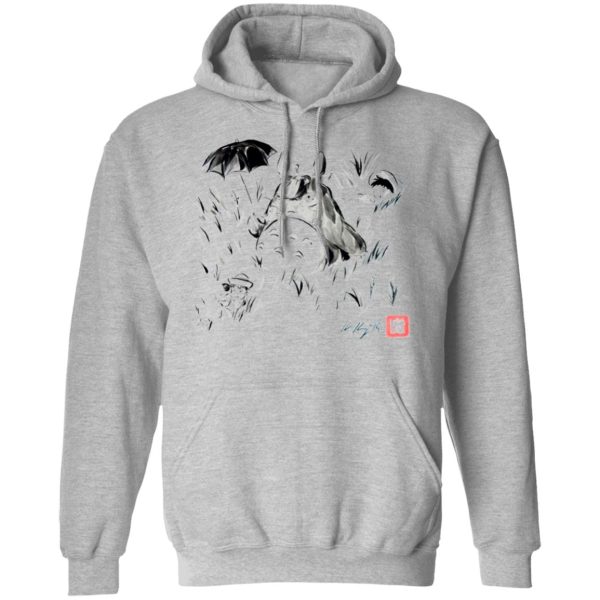 Hayao Miyazaki Totoro - Totoro And The Girls Ink Painting Hoodie-Apparel, Hayao Miyazaki Totoro, Hoodie, My Neighbor Totoro