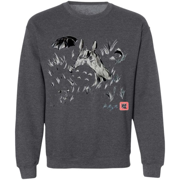 What Is Totoro - Totoro And The Girls Ink Painting Sweatshirt-Apparel, My Neighbor Totoro, Sweatshirt, What Is Totoro