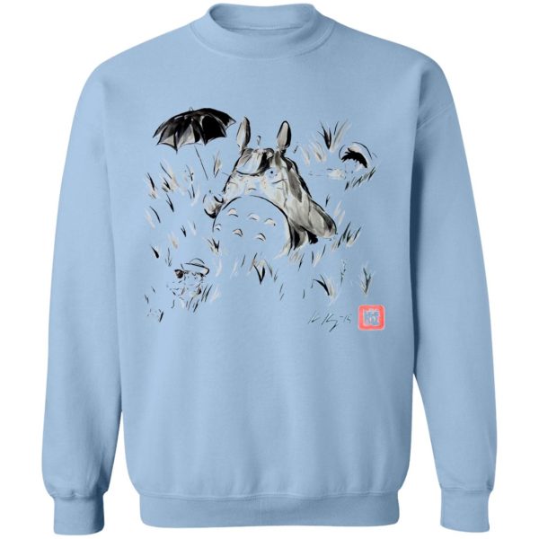 What Is Totoro - Totoro And The Girls Ink Painting Sweatshirt-Apparel, My Neighbor Totoro, Sweatshirt, What Is Totoro