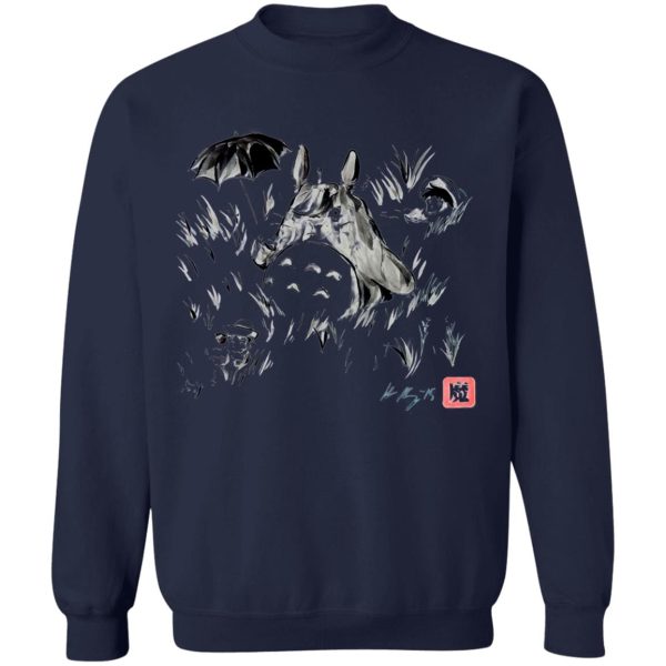 What Is Totoro - Totoro And The Girls Ink Painting Sweatshirt-Apparel, My Neighbor Totoro, Sweatshirt, What Is Totoro