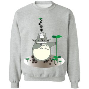 My Neighbor Totoro Soot Sprites - Totoro and the Sootballs Sweatshirt-Apparel, My Neighbor Totoro, My Neighbor Totoro Soot Sprites, Sweatshirt