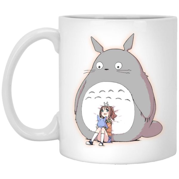 Totoro Backpack - Totoro and the little girl Mug-House Decor, Mug, My Neighbor Totoro, Totoro Backpack