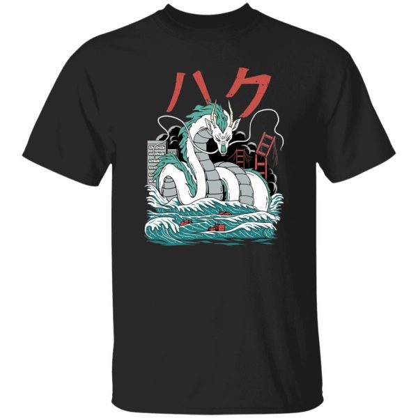 No Face From Spirited Away - Spirited Away – Haku Dragon Harajuku Style T Shirt-Apparel, No Face From Spirited Away, Spirited Away, Tshirt