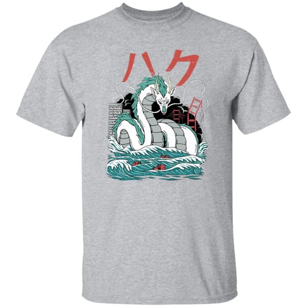 No Face From Spirited Away - Spirited Away – Haku Dragon Harajuku Style T Shirt-Apparel, No Face From Spirited Away, Spirited Away, Tshirt