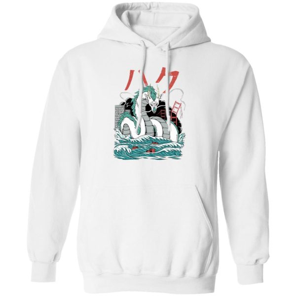 Spirited Away Wallpaper - Spirited Away – Haku Dragon Harajuku Style Hoodie-Apparel, Hoodie, Spirited Away, Spirited Away Wallpaper