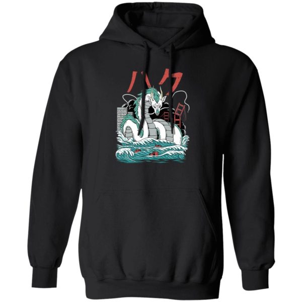 Spirited Away Wallpaper - Spirited Away – Haku Dragon Harajuku Style Hoodie-Apparel, Hoodie, Spirited Away, Spirited Away Wallpaper