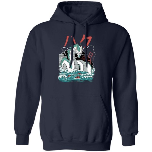 Spirited Away Wallpaper - Spirited Away – Haku Dragon Harajuku Style Hoodie-Apparel, Hoodie, Spirited Away, Spirited Away Wallpaper