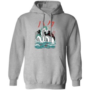 Spirited Away Wallpaper - Spirited Away – Haku Dragon Harajuku Style Hoodie-Apparel, Hoodie, Spirited Away, Spirited Away Wallpaper