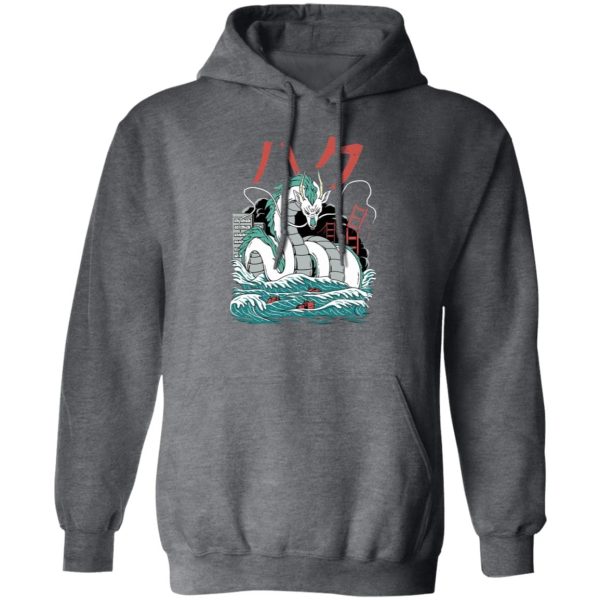 Spirited Away Wallpaper - Spirited Away – Haku Dragon Harajuku Style Hoodie-Apparel, Hoodie, Spirited Away, Spirited Away Wallpaper