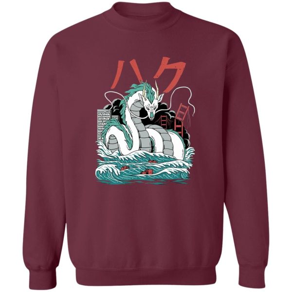 Characters Spirited Away - Spirited Away – Haku Dragon Harajuku Style Sweatshirt-Apparel, Characters Spirited Away, Spirited Away, Sweatshirt