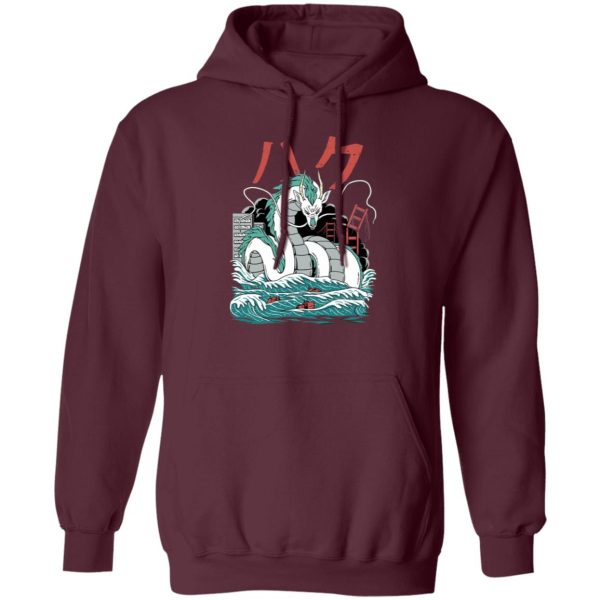 Spirited Away Wallpaper - Spirited Away – Haku Dragon Harajuku Style Hoodie-Apparel, Hoodie, Spirited Away, Spirited Away Wallpaper