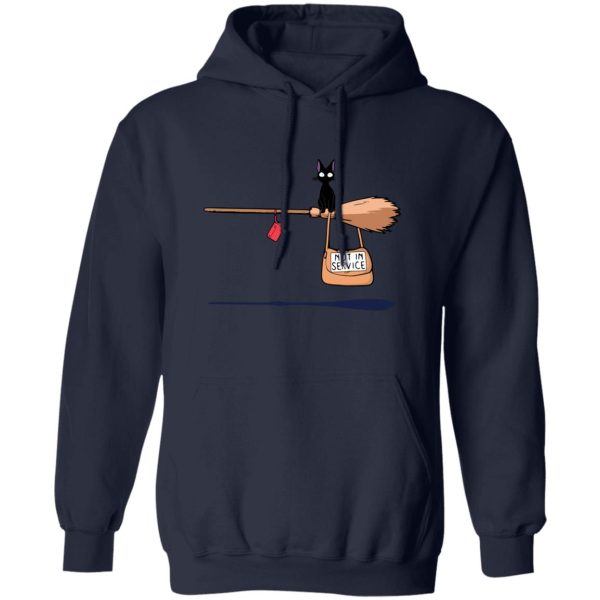 Kiki's Delivery Service Characters - Kiki’s Delivery Service – Not in Service Hoodie-Apparel, Hoodie, Kiki's Delivery Service, Kiki's Delivery Service Characters