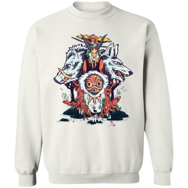 Princess Mononoke Ashitaka - Princess Mononoke Characters Sweatshirt-Apparel, princess mononoke, Princess Mononoke Ashitaka, Sweatshirt