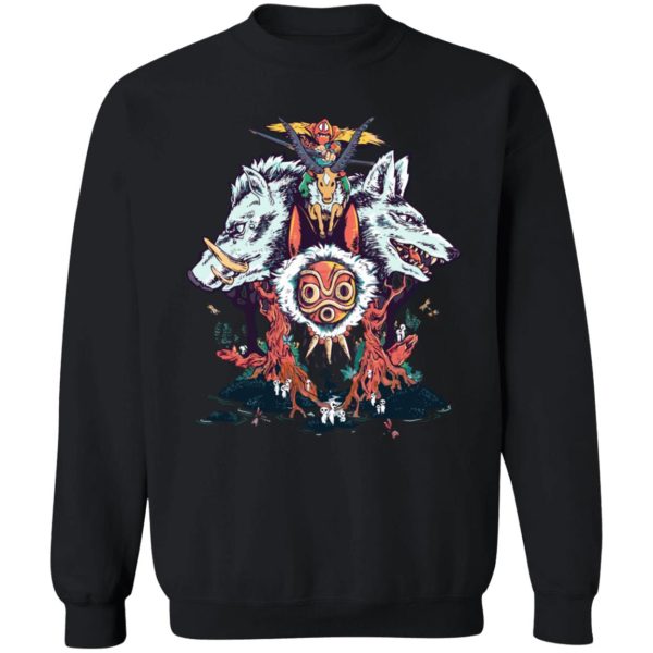 Princess Mononoke Ashitaka - Princess Mononoke Characters Sweatshirt-Apparel, princess mononoke, Princess Mononoke Ashitaka, Sweatshirt