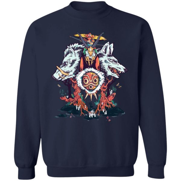 Princess Mononoke Ashitaka - Princess Mononoke Characters Sweatshirt-Apparel, princess mononoke, Princess Mononoke Ashitaka, Sweatshirt