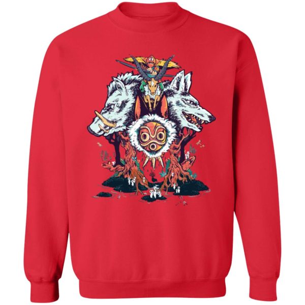 Princess Mononoke Ashitaka - Princess Mononoke Characters Sweatshirt-Apparel, princess mononoke, Princess Mononoke Ashitaka, Sweatshirt