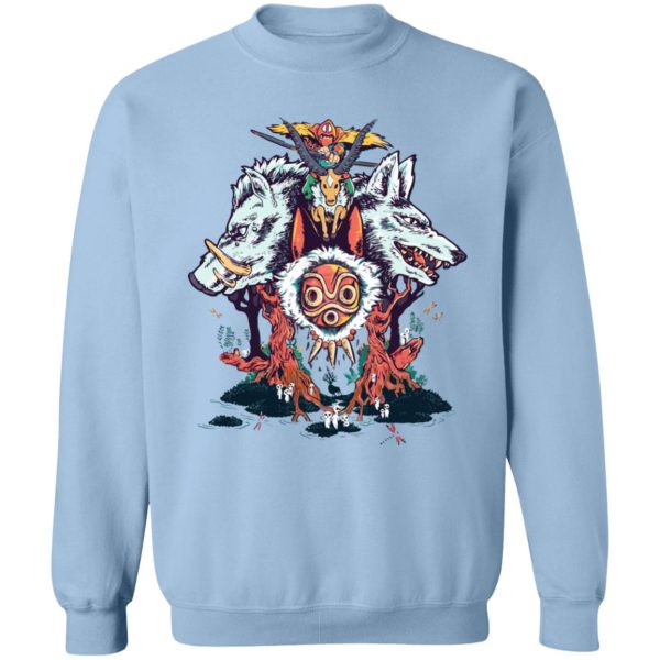 Princess Mononoke Ashitaka - Princess Mononoke Characters Sweatshirt-Apparel, princess mononoke, Princess Mononoke Ashitaka, Sweatshirt