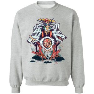 Princess Mononoke Ashitaka - Princess Mononoke Characters Sweatshirt-Apparel, princess mononoke, Princess Mononoke Ashitaka, Sweatshirt