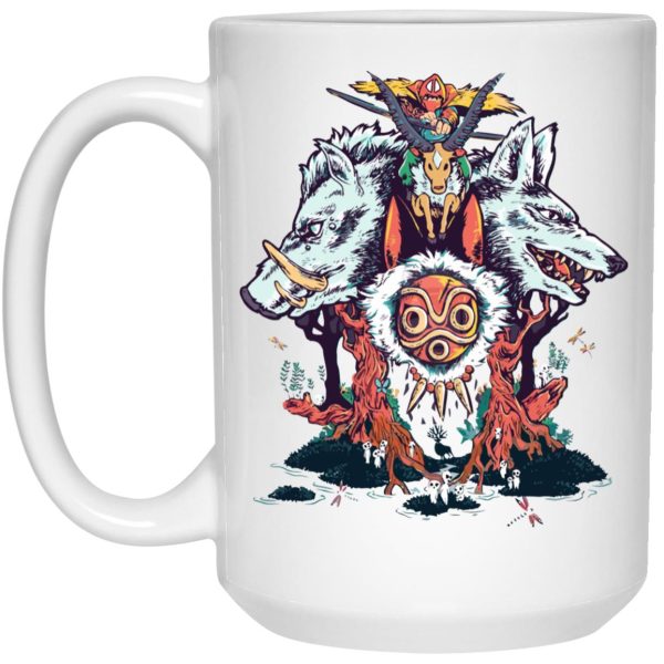 Princess Mononoke Forest Spirit - Princess Mononoke Characters Mug-House Decor, Mug, princess mononoke, Princess Mononoke Forest Spirit