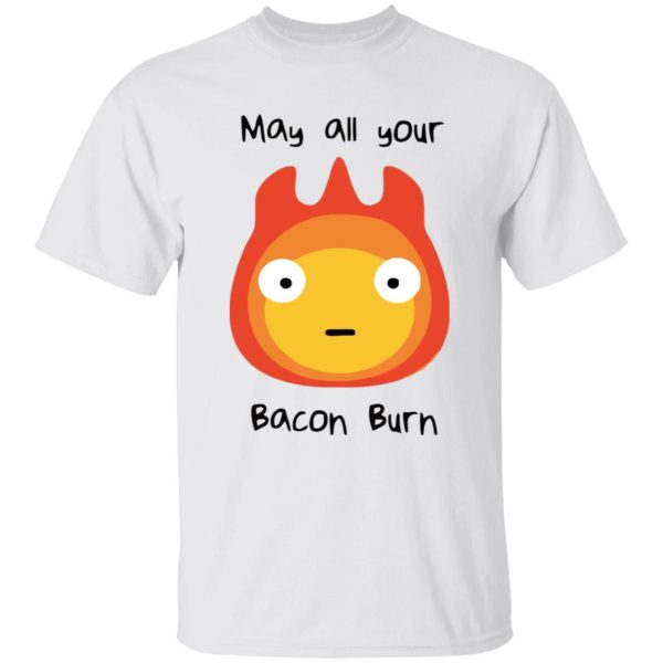 Howl's Moving Castle Explanation - Howl’s Moving Castle – May All Your Bacon Burn T Shirt-Apparel, Howl's Moving Castle, Howl's Moving Castle Explanation, Tshirt