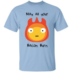 Howl's Moving Castle Explanation - Howl’s Moving Castle – May All Your Bacon Burn T Shirt-Apparel, Howl's Moving Castle, Howl's Moving Castle Explanation, Tshirt