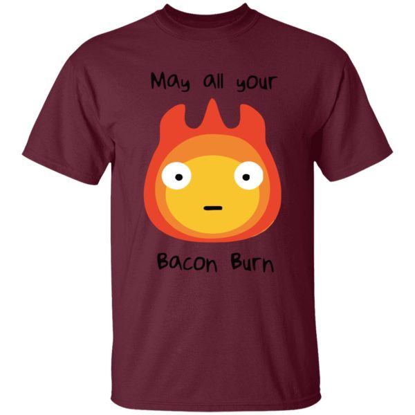 Howl's Moving Castle Explanation - Howl’s Moving Castle – May All Your Bacon Burn T Shirt-Apparel, Howl's Moving Castle, Howl's Moving Castle Explanation, Tshirt