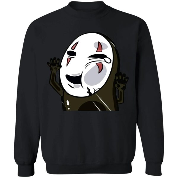 Minimalistic Spirited Away Wallpaper Portrait - Trapped Kaonashi No Face Sweatshirt-Apparel, kaonashi, Minimalistic Spirited Away Wallpaper Portrait, no face, Spirited Away, Sweatshirt