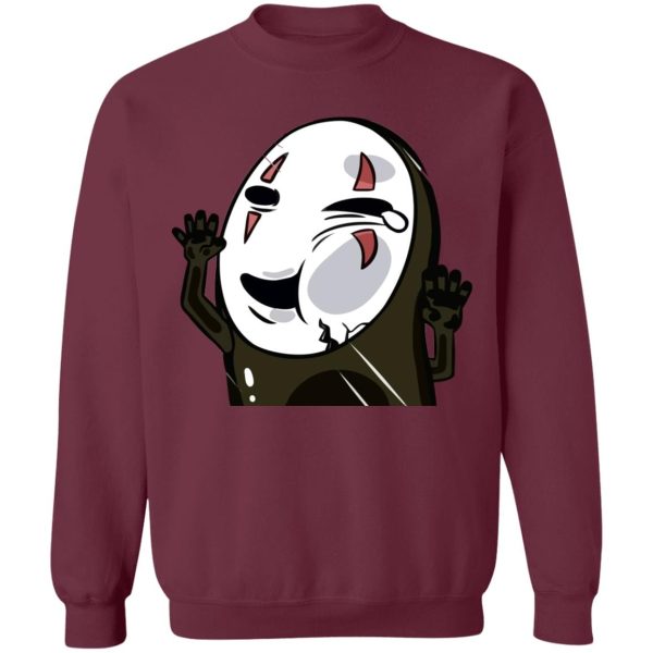 Minimalistic Spirited Away Wallpaper Portrait - Trapped Kaonashi No Face Sweatshirt-Apparel, kaonashi, Minimalistic Spirited Away Wallpaper Portrait, no face, Spirited Away, Sweatshirt