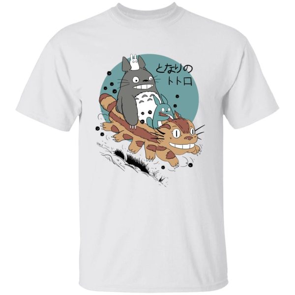 Casa Mas Grande De Totoral - Totoro Riding Catbus T Shirt-Apparel, Casa Mas Grande De Totoral, My Neighbor Totoro, Tshirt