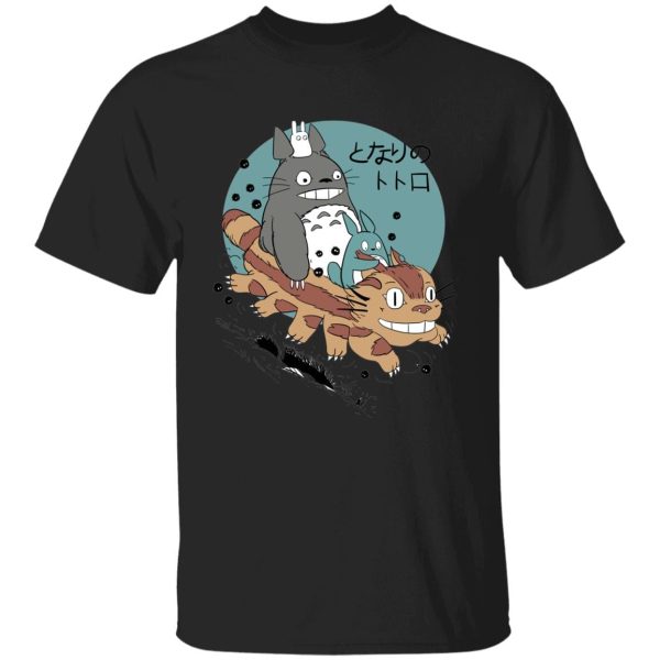 Casa Mas Grande De Totoral - Totoro Riding Catbus T Shirt-Apparel, Casa Mas Grande De Totoral, My Neighbor Totoro, Tshirt