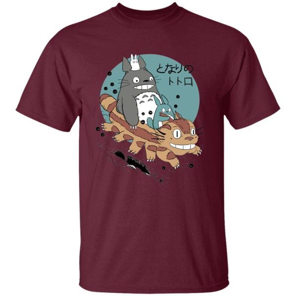 Casa Mas Grande De Totoral - Totoro Riding Catbus T Shirt-Apparel, Casa Mas Grande De Totoral, My Neighbor Totoro, Tshirt