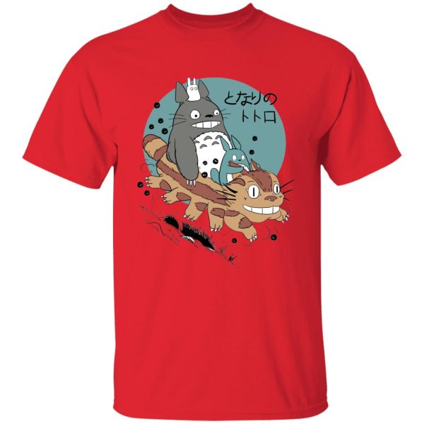 Casa Mas Grande De Totoral - Totoro Riding Catbus T Shirt-Apparel, Casa Mas Grande De Totoral, My Neighbor Totoro, Tshirt