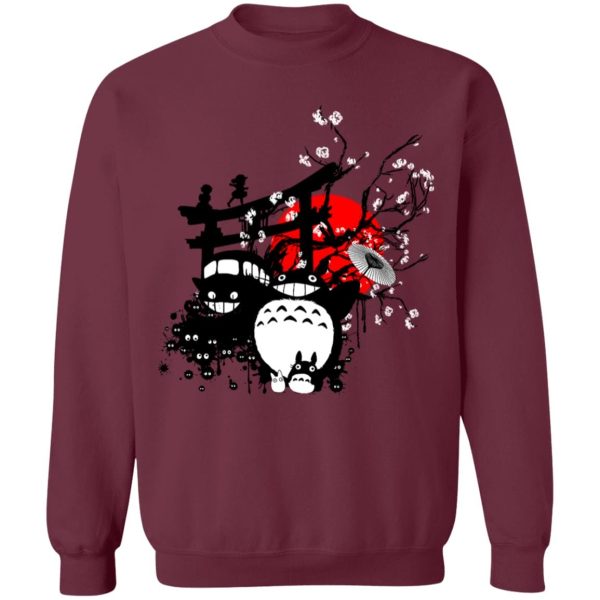 My Neighbor Totoro Mei - Totoro and Friends by the Red Moon Sweatshirt-Apparel, My Neighbor Totoro, My Neighbor Totoro Mei, Sweatshirt