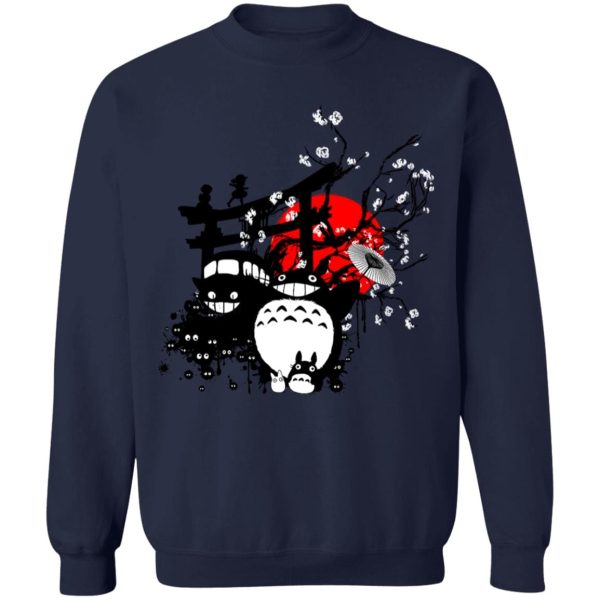 My Neighbor Totoro Mei - Totoro and Friends by the Red Moon Sweatshirt-Apparel, My Neighbor Totoro, My Neighbor Totoro Mei, Sweatshirt