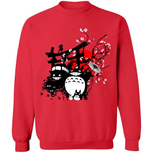 My Neighbor Totoro Mei - Totoro and Friends by the Red Moon Sweatshirt-Apparel, My Neighbor Totoro, My Neighbor Totoro Mei, Sweatshirt