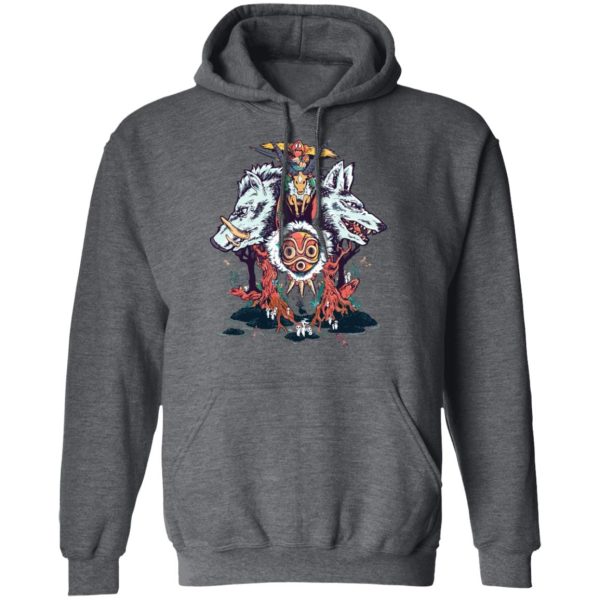 Princess Mononoke Princess - Princess Mononoke Characters Hoodie-Apparel, Hoodie, princess mononoke, Princess Mononoke Princess