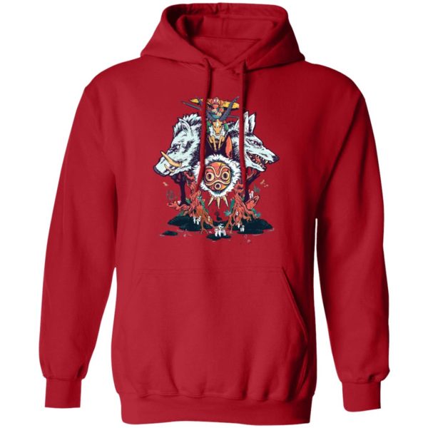 Princess Mononoke Princess - Princess Mononoke Characters Hoodie-Apparel, Hoodie, princess mononoke, Princess Mononoke Princess