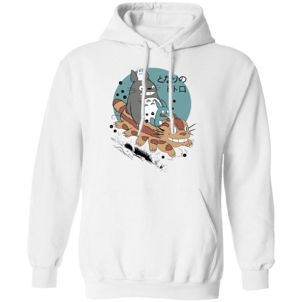 Soot Balls Totoro - Totoro Riding Catbus Hoodie-Apparel, Hoodie, My Neighbor Totoro, Soot Balls Totoro