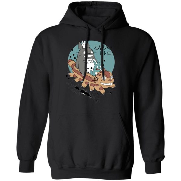 Soot Balls Totoro - Totoro Riding Catbus Hoodie-Apparel, Hoodie, My Neighbor Totoro, Soot Balls Totoro