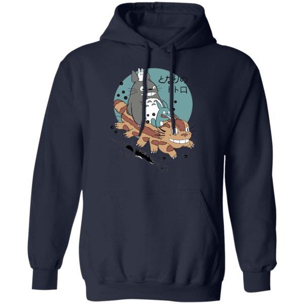 Soot Balls Totoro - Totoro Riding Catbus Hoodie-Apparel, Hoodie, My Neighbor Totoro, Soot Balls Totoro